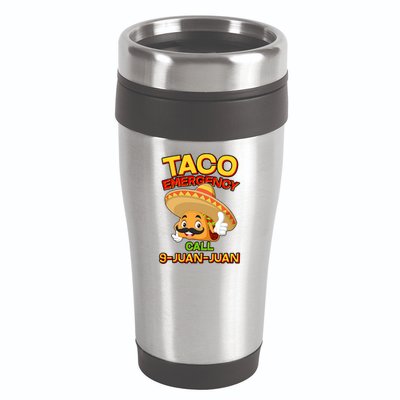 Funny Cinco De Mayo Taco Emergency Call 9 Juan Juan 16oz Travel Tumbler
