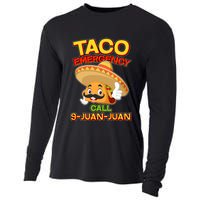 Funny Cinco De Mayo Taco Emergency Call 9 Juan Juan Cooling Performance Long Sleeve Crew