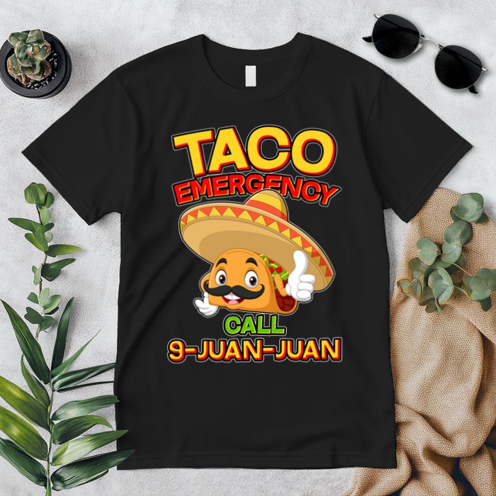 Funny Cinco De Mayo Taco Emergency Call 9 Juan Juan Premium T-Shirt