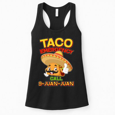 Funny Cinco De Mayo Taco Emergency Call 9 Juan Juan Womens Tank Top