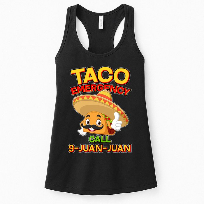 Funny Cinco De Mayo Taco Emergency Call 9 Juan Juan Womens Tank Top