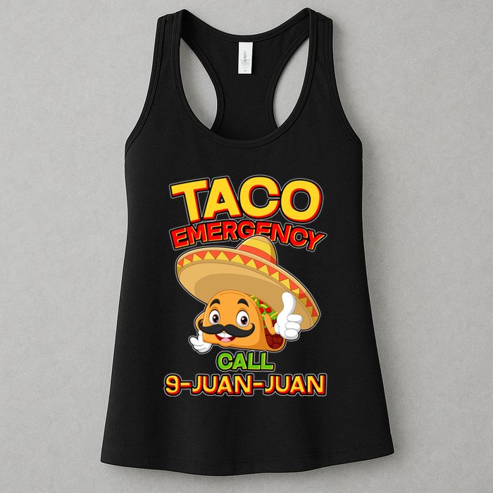Funny Cinco De Mayo Taco Emergency Call 9 Juan Juan Womens Tank Top