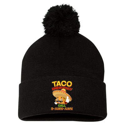 Funny Cinco De Mayo Taco Emergency Call 9 Juan Juan Pom Pom 12in Knit Beanie