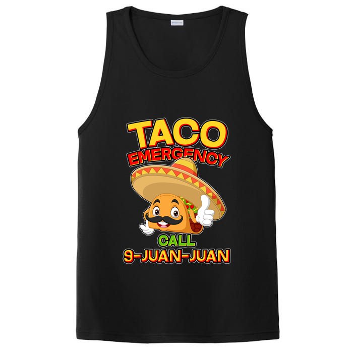 Funny Cinco De Mayo Taco Emergency Call 9 Juan Juan PosiCharge Competitor Tank