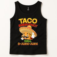 Funny Cinco De Mayo Taco Emergency Call 9 Juan Juan Tank Top