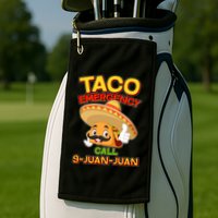 Funny Cinco De Mayo Taco Emergency Call 9 Juan Juan Golf Towel