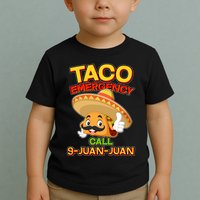 Funny Cinco De Mayo Taco Emergency Call 9 Juan Juan Toddler T-Shirt