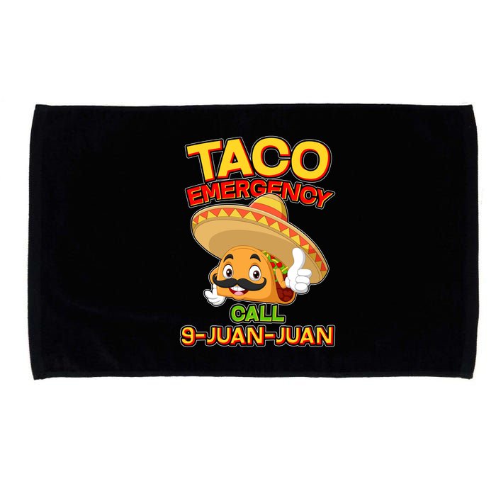 Funny Cinco De Mayo Taco Emergency Call 9 Juan Juan Microfiber Hand Towel