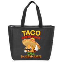Funny Cinco De Mayo Taco Emergency Call 9 Juan Juan Zip Tote Bag
