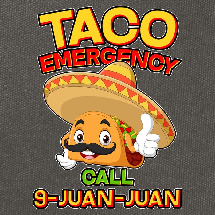 Funny Cinco De Mayo Taco Emergency Call 9 Juan Juan Cotton Canvas Backpack