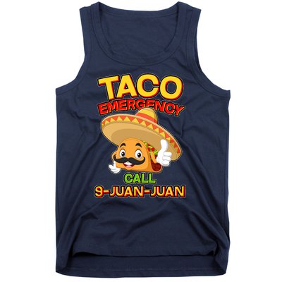 Funny Cinco De Mayo Taco Emergency Call 9 Juan Juan Tank Top