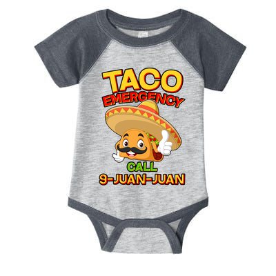Funny Cinco De Mayo Taco Emergency Call 9 Juan Juan Infant Baby Jersey Bodysuit