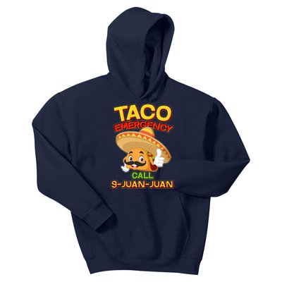 Funny Cinco De Mayo Taco Emergency Call 9 Juan Juan Kids Hoodie