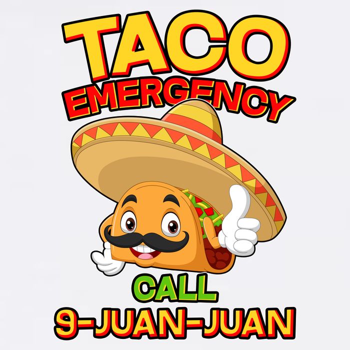 Funny Cinco De Mayo Taco Emergency Call 9 Juan Juan Garment-Dyed Sweatshirt