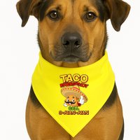 Funny Cinco De Mayo Taco Emergency Call 9 Juan Juan USA-Made Doggie Bandana