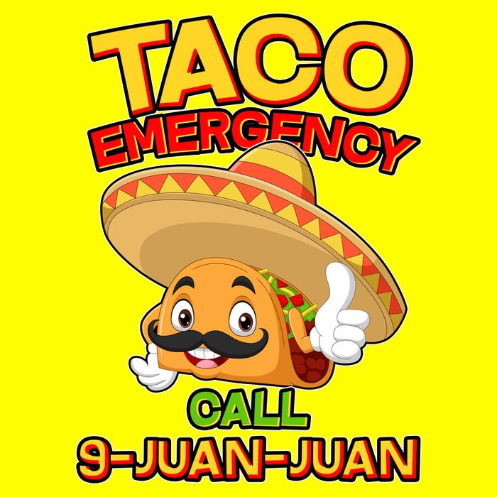 Funny Cinco De Mayo Taco Emergency Call 9 Juan Juan USA-Made Doggie Bandana