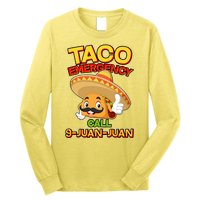 Funny Cinco De Mayo Taco Emergency Call 9 Juan Juan Long Sleeve Shirt