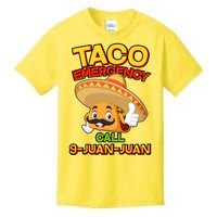 Funny Cinco De Mayo Taco Emergency Call 9 Juan Juan Kids T-Shirt