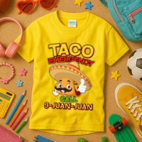 Funny Cinco De Mayo Taco Emergency Call 9 Juan Juan Kids T-Shirt