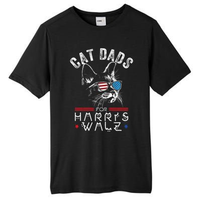 Funny Cat Dads For Harris Waltz 2024 Usa Flag Tall Fusion ChromaSoft Performance T-Shirt