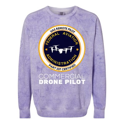 Faa Commercial Drone Pilot Colorblast Crewneck Sweatshirt