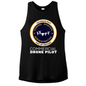 Faa Commercial Drone Pilot Ladies PosiCharge Tri-Blend Wicking Tank