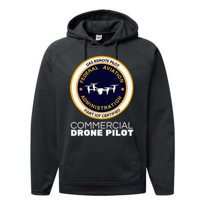 Faa Commercial Drone Pilot Performance Fleece Hoodie