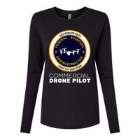 Faa Commercial Drone Pilot Womens Cotton Relaxed Long Sleeve T-Shirt