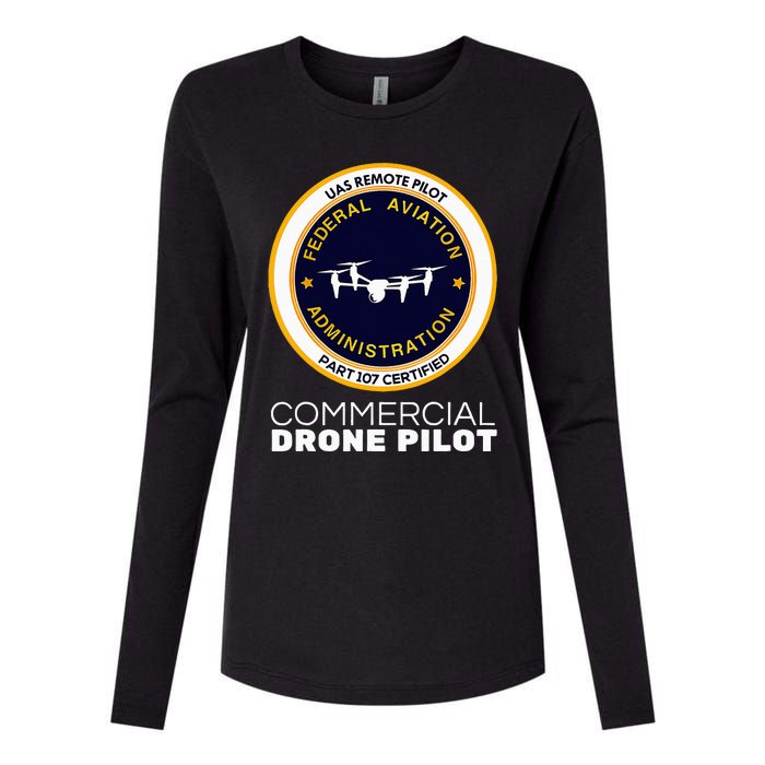 Faa Commercial Drone Pilot Womens Cotton Relaxed Long Sleeve T-Shirt