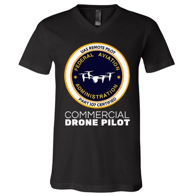 Faa Commercial Drone Pilot V-Neck T-Shirt