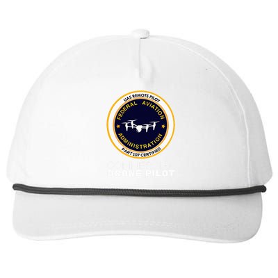 Faa Commercial Drone Pilot Snapback Five-Panel Rope Hat