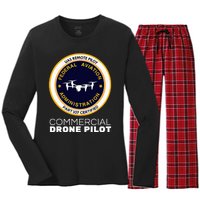 Faa Commercial Drone Pilot Women's Long Sleeve Flannel Pajama Set 