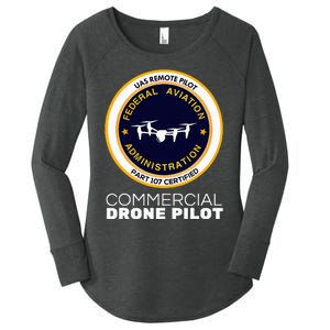 Faa Commercial Drone Pilot Women's Perfect Tri Tunic Long Sleeve Shirt