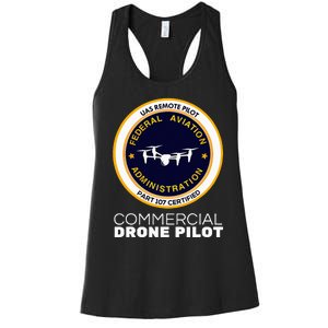 Faa Commercial Drone Pilot Women's Racerback Tank