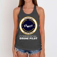 Faa Commercial Drone Pilot Women's Knotted Racerback Tank