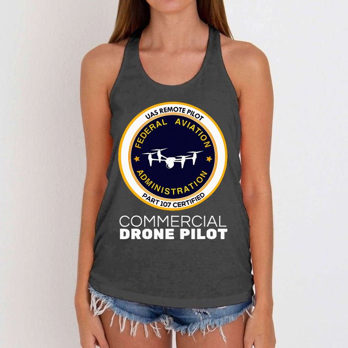 Faa Commercial Drone Pilot Women's Knotted Racerback Tank