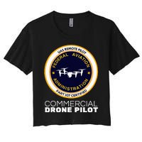 Faa Commercial Drone Pilot Women's Crop Top Tee