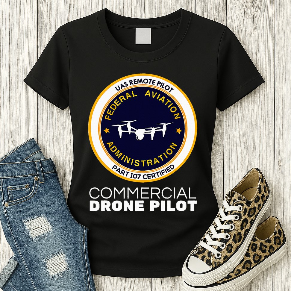 Faa Commercial Drone Pilot Womens T-Shirt