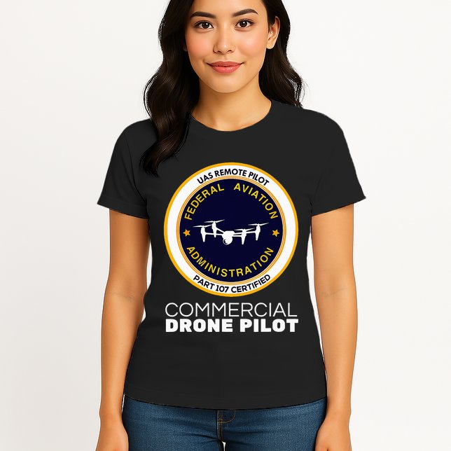 Faa Commercial Drone Pilot Womens T-Shirt