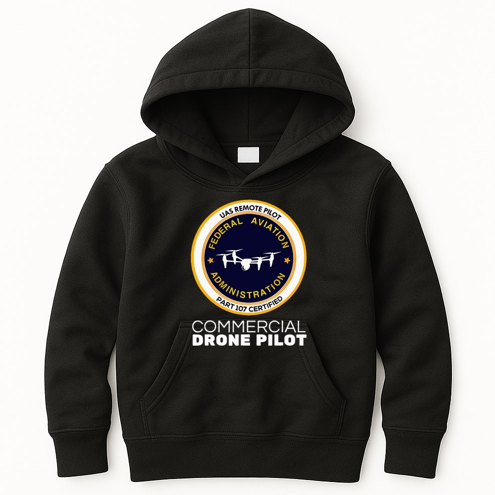 Faa Commercial Drone Pilot Kids Hoodie