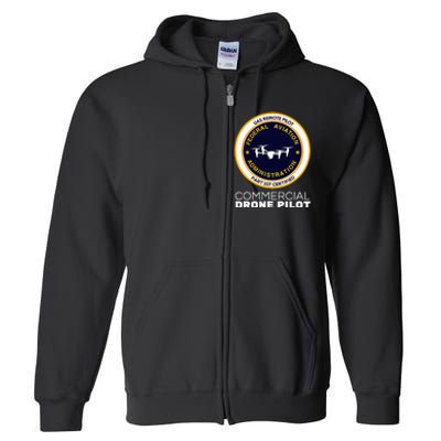 Faa Commercial Drone Pilot Full Zip Hoodie