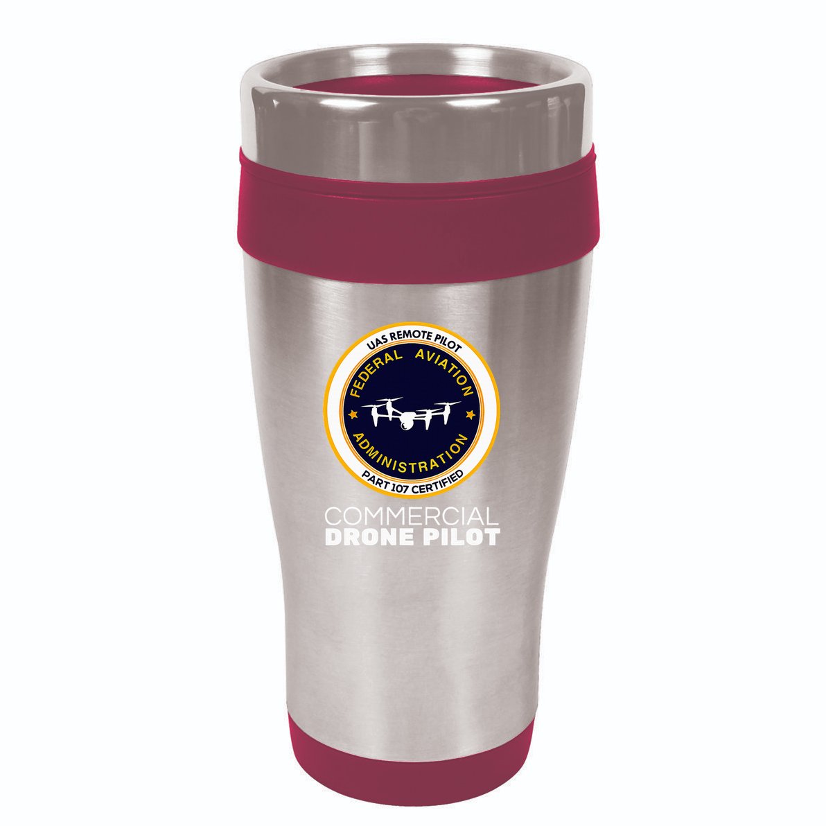 Faa Commercial Drone Pilot 16oz Travel Tumbler