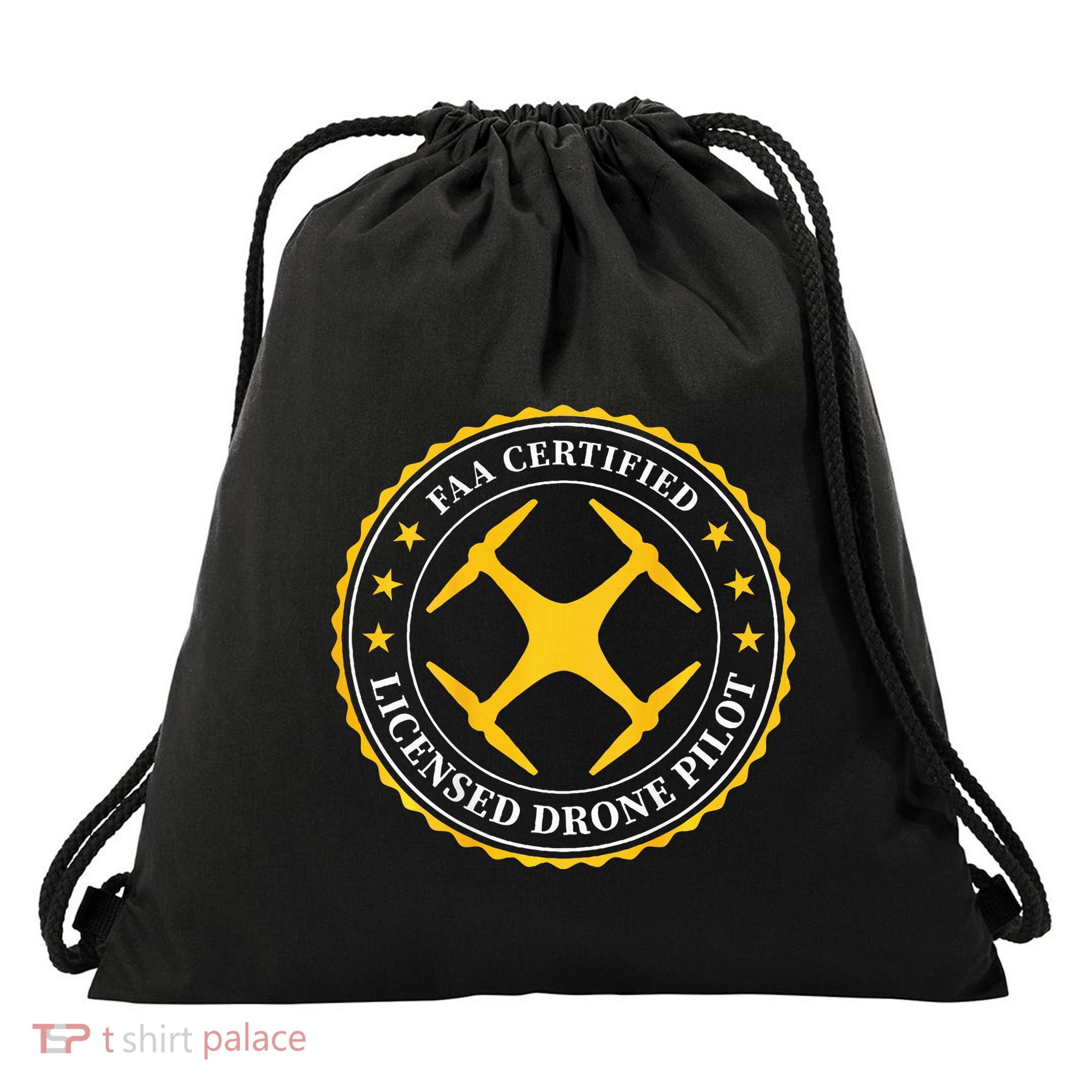 Faa Certified Drone Pilot Drawstring Bag