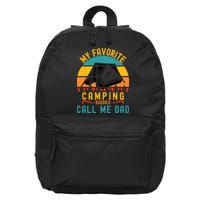 Funny Camping Dad, My Favorite Camping Buddies Call Me Dad 16 in Basic Backpack