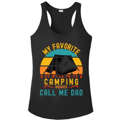 Funny Camping Dad, My Favorite Camping Buddies Call Me Dad Ladies PosiCharge Competitor Racerback Tank