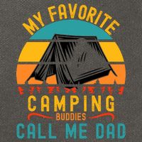Funny Camping Dad, My Favorite Camping Buddies Call Me Dad Cotton Canvas Backpack
