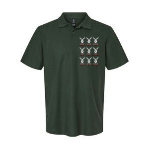 Funny Christmas Deer Hunters All Of Santa's Reindeer Design Softstyle Adult Sport Polo