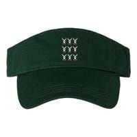 Funny Christmas Deer Hunters All Of Santa's Reindeer Design Valucap Bio-Washed Visor