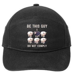 Funny Conservative Do Not Comply Fake News 7-Panel Snapback Hat