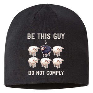 Funny Conservative Do Not Comply Fake News Sustainable Beanie